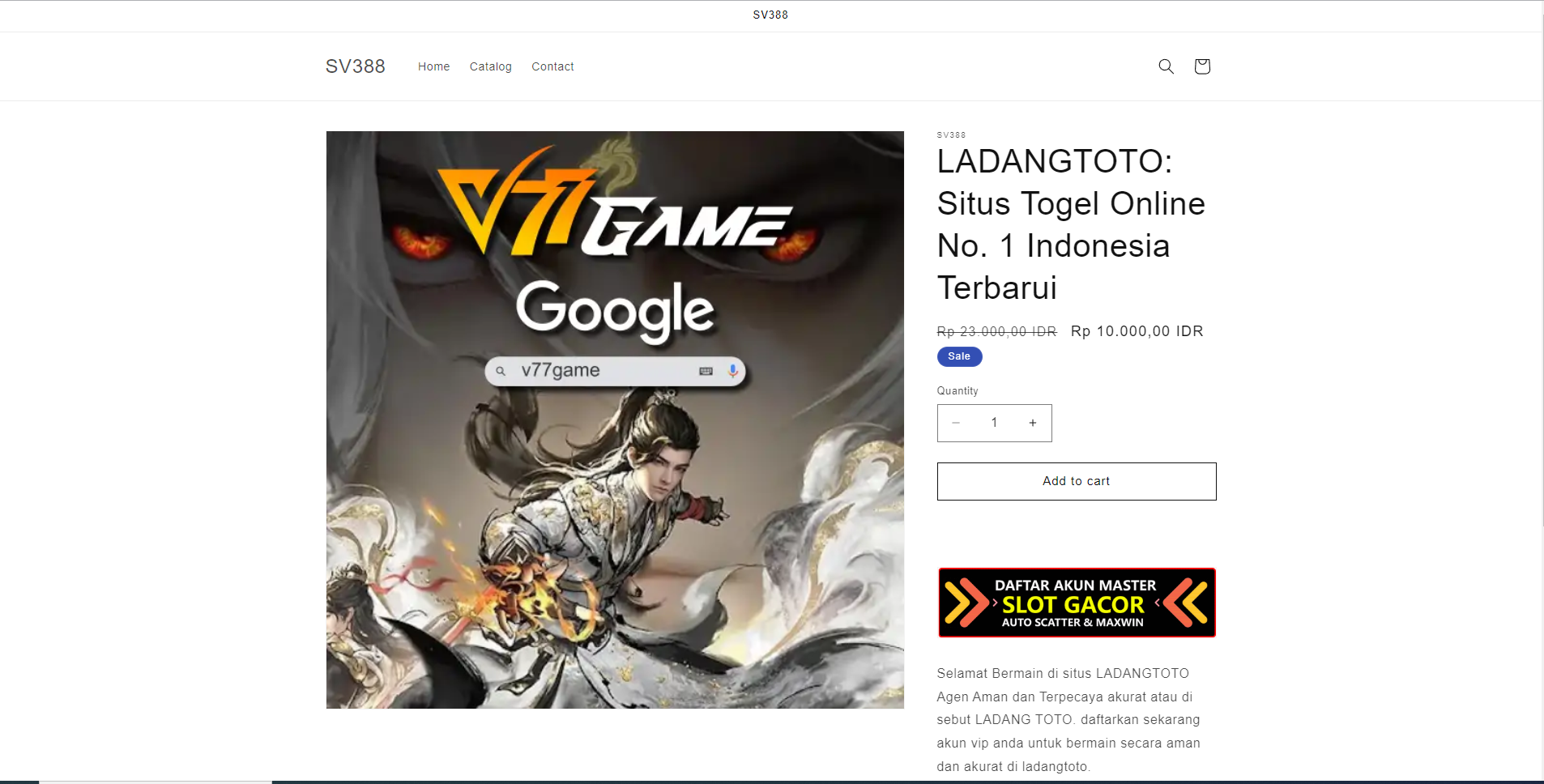 LadangToto Website